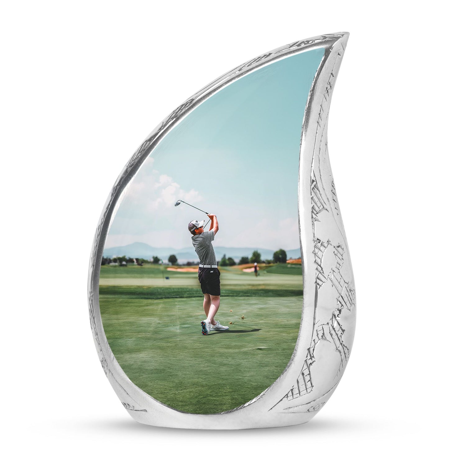 Personalized Golf Memorial Urn for Human Ashes - 10-inch, 200 cu in - Yatskia