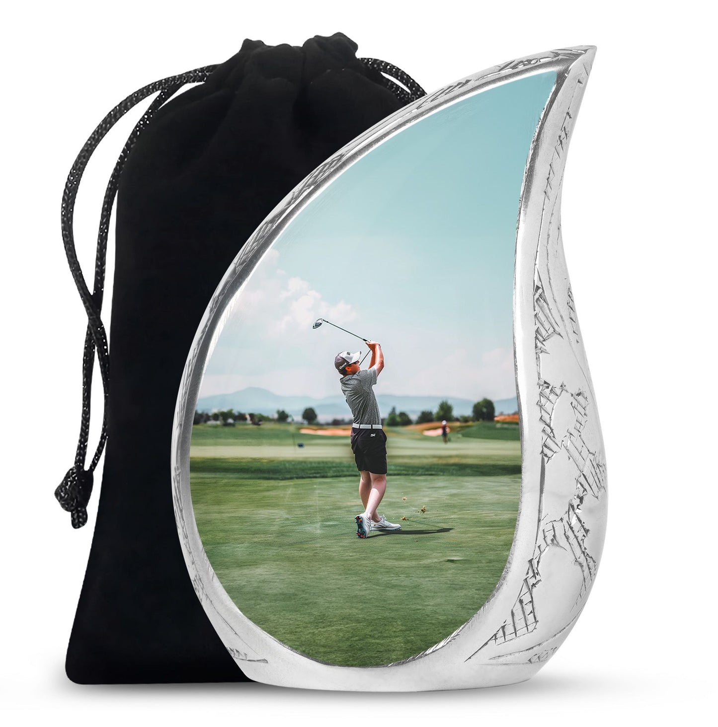 Personalized Golf Memorial Urn for Human Ashes - 10-inch, 200 cu in - Yatskia