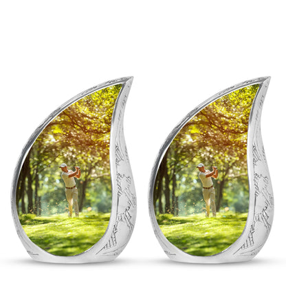 Personalized Golf Cremation Urn for Adult - 10-inch, 200 cu in - Yatskia