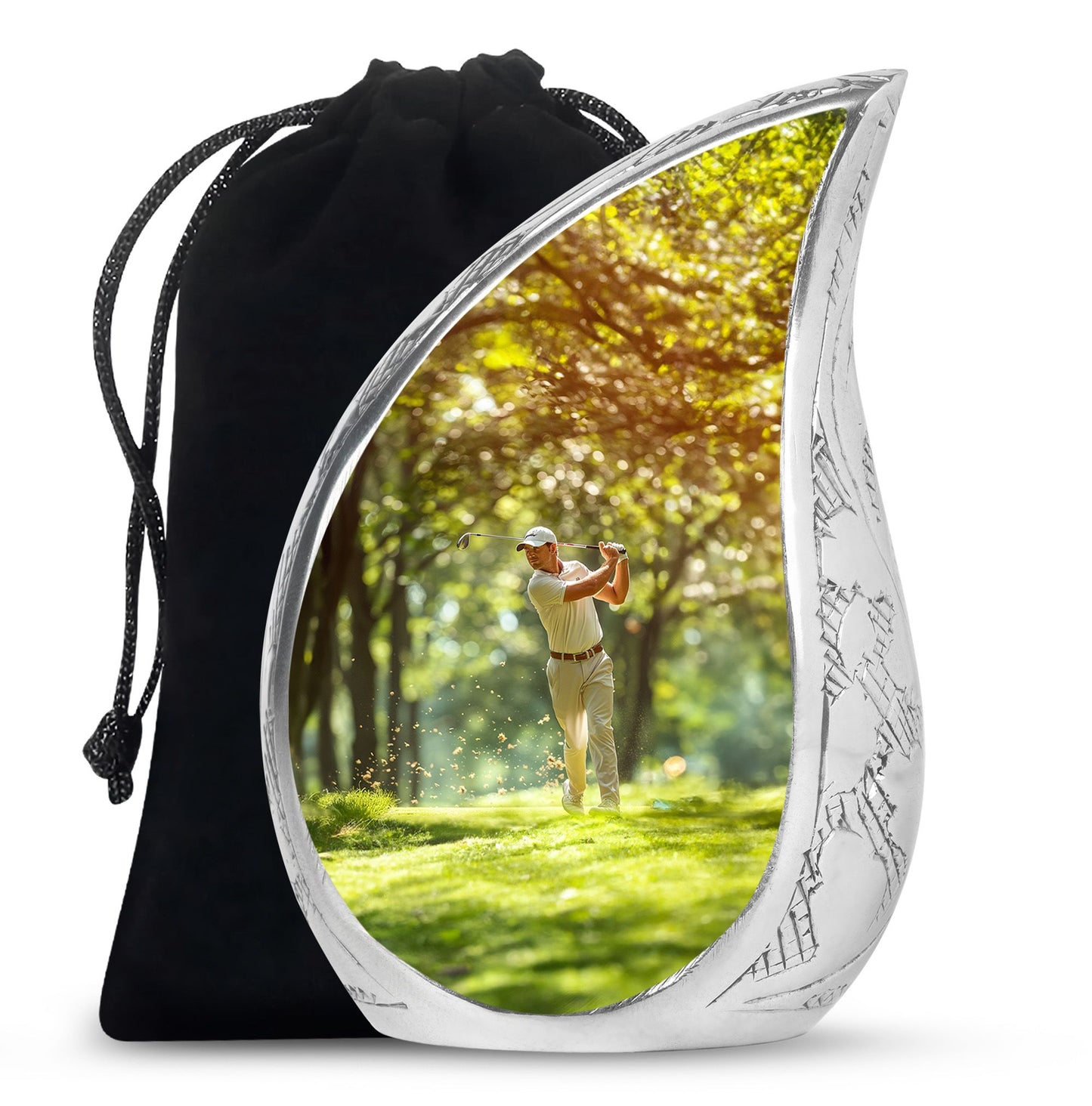 Personalized Golf Cremation Urn for Adult - 10-inch, 200 cu in - Yatskia