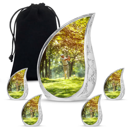 Personalized Golf Cremation Urn for Adult - 10-inch, 200 cu in - Yatskia