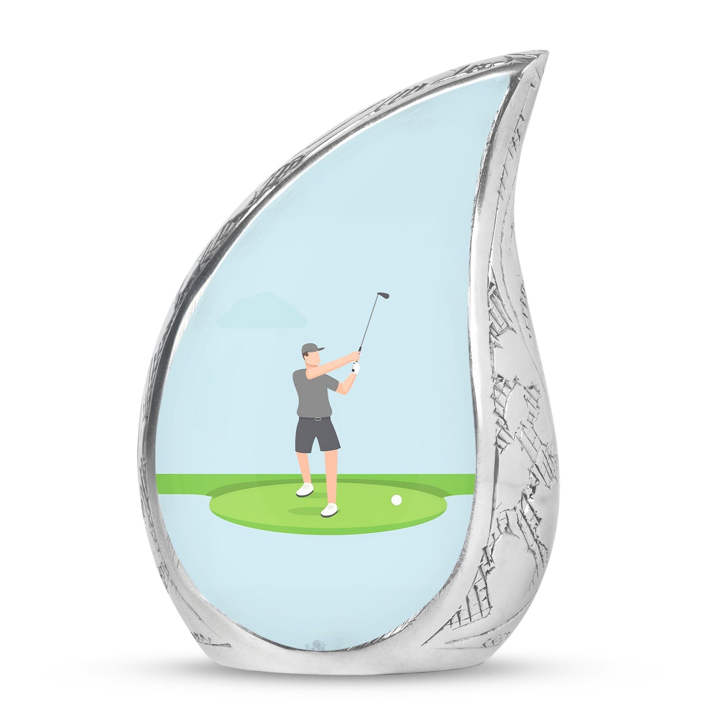 Personalized Golf Cremation Urn for Human Ashes - 10-inch, 200 cu in - Yatskia