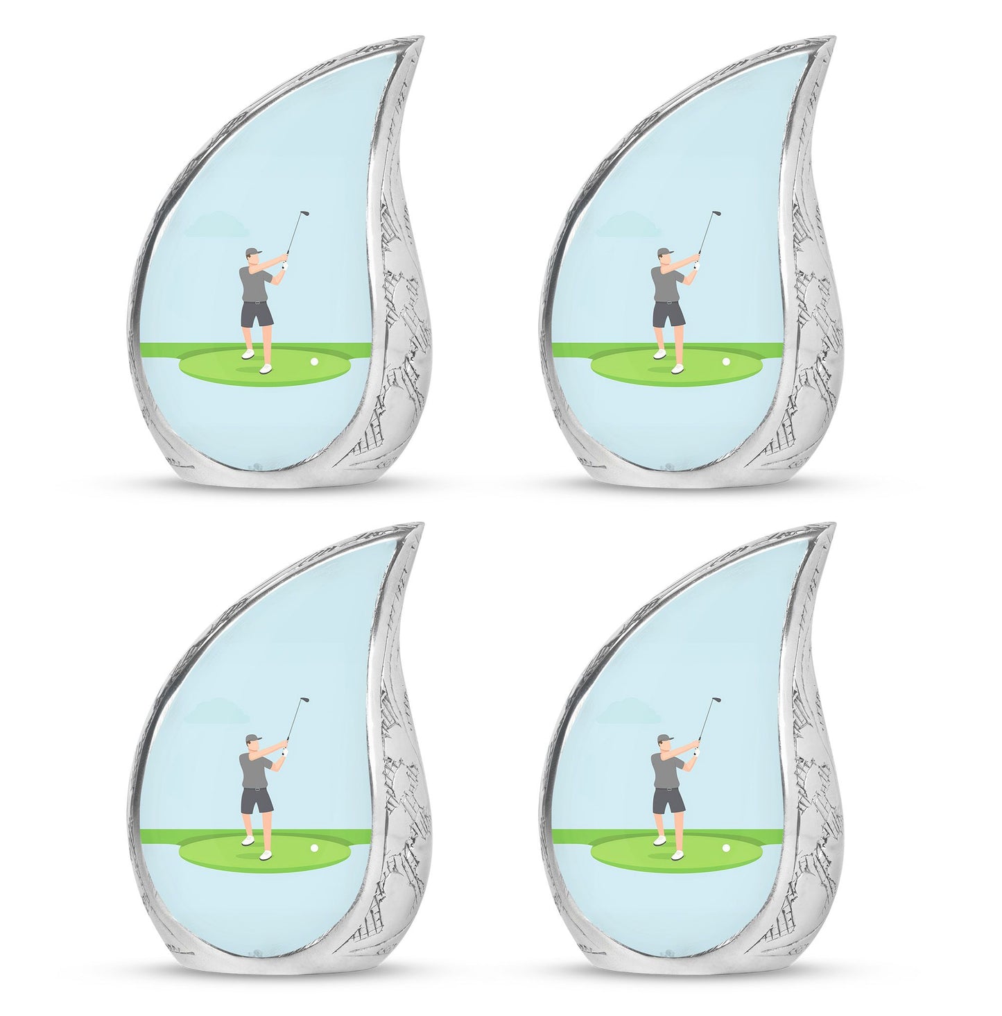 Personalized Golf Cremation Urn for Human Ashes - 10-inch, 200 cu in - Yatskia