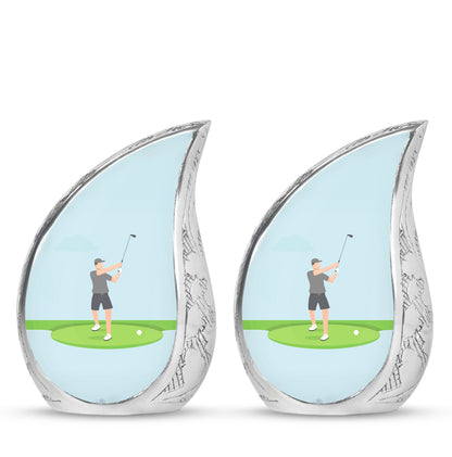 Personalized Golf Cremation Urn for Human Ashes - 10-inch, 200 cu in - Yatskia