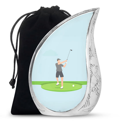 Personalized Golf Cremation Urn for Human Ashes - 10-inch, 200 cu in - Yatskia