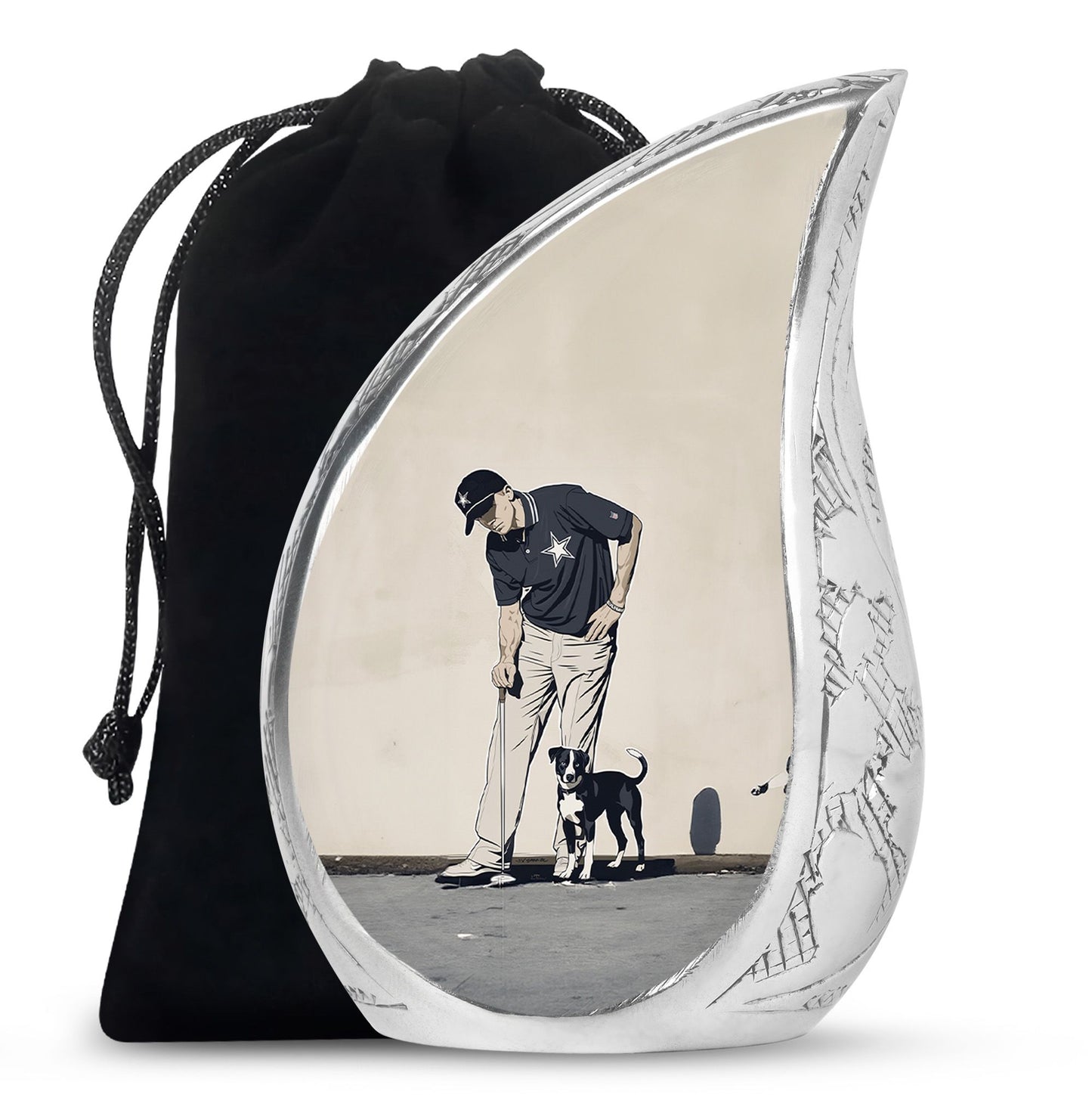 Personalized Golf Cremation Urn for Human Ashes - 10-inch, 200 cu in - Yatskia