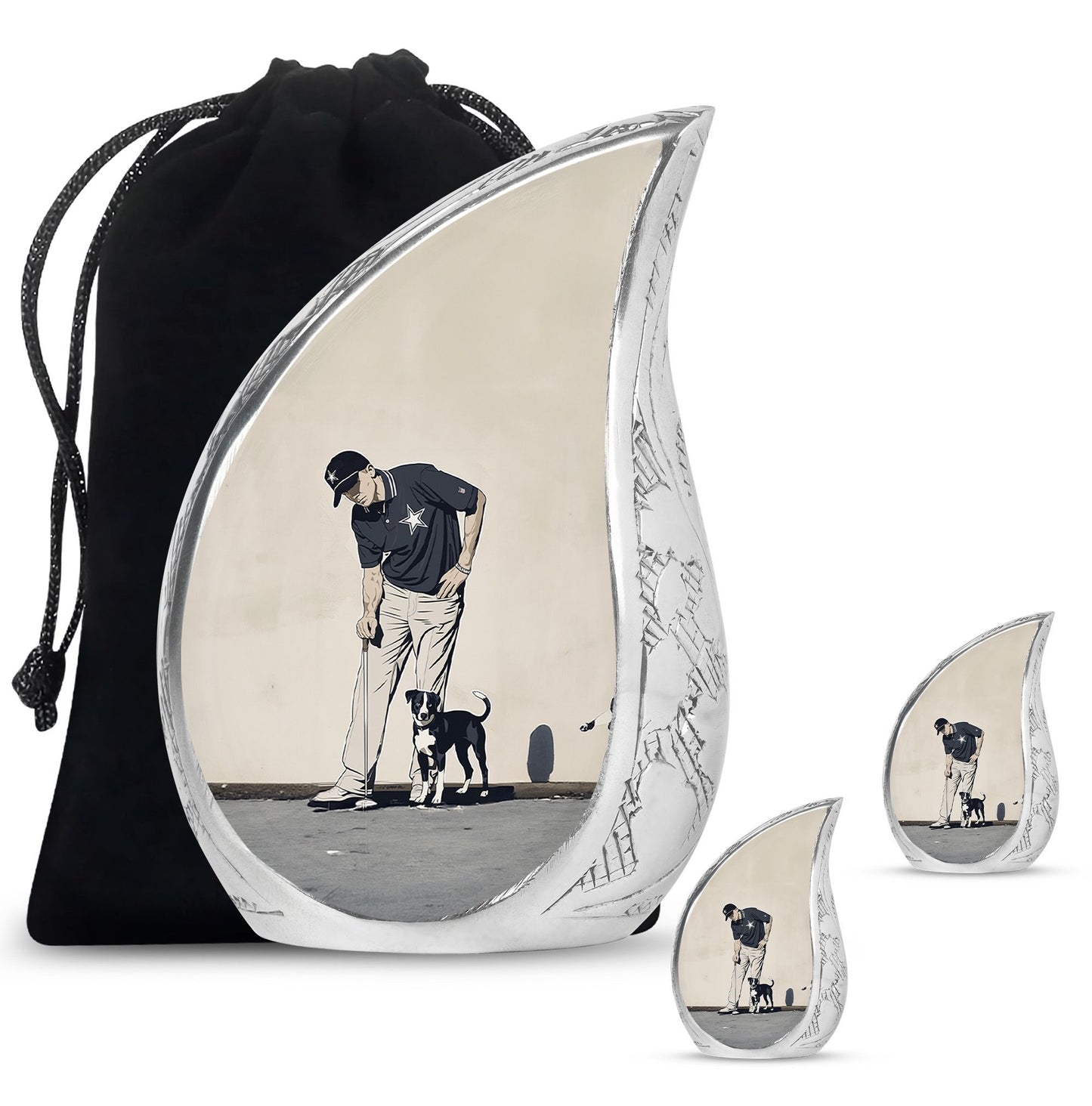 Personalized Golf Cremation Urn for Human Ashes - 10-inch, 200 cu in - Yatskia