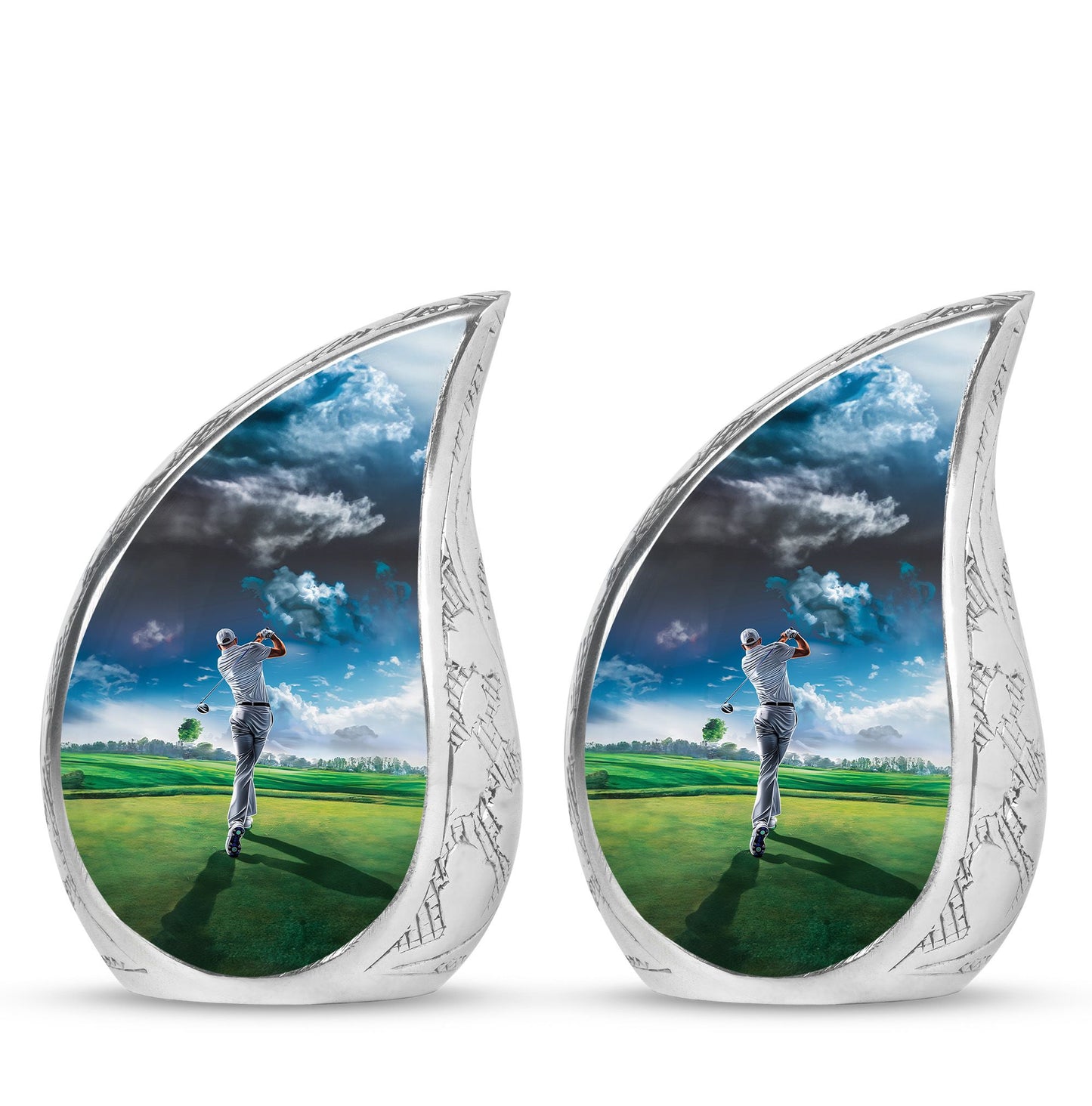 Personalized Golf Keepsake Urn for Women - 10-inch, 200 cu in - Yatskia