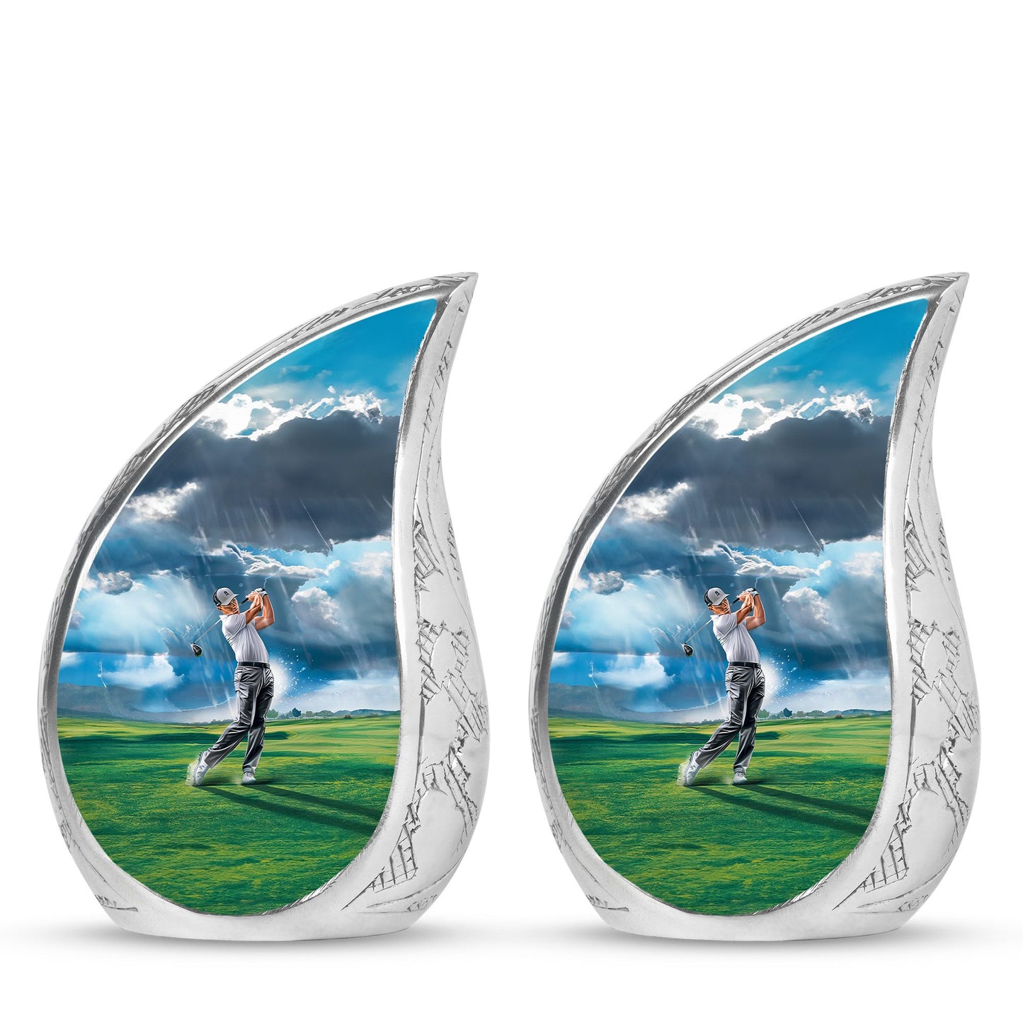 Personalized Golf Cremation Urn for Adult Male - 10-inch, 200 cu in - Yatskia