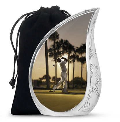 Personalized Golf Cremation Urn for Mom - 10-inch, 200 cu in - Yatskia