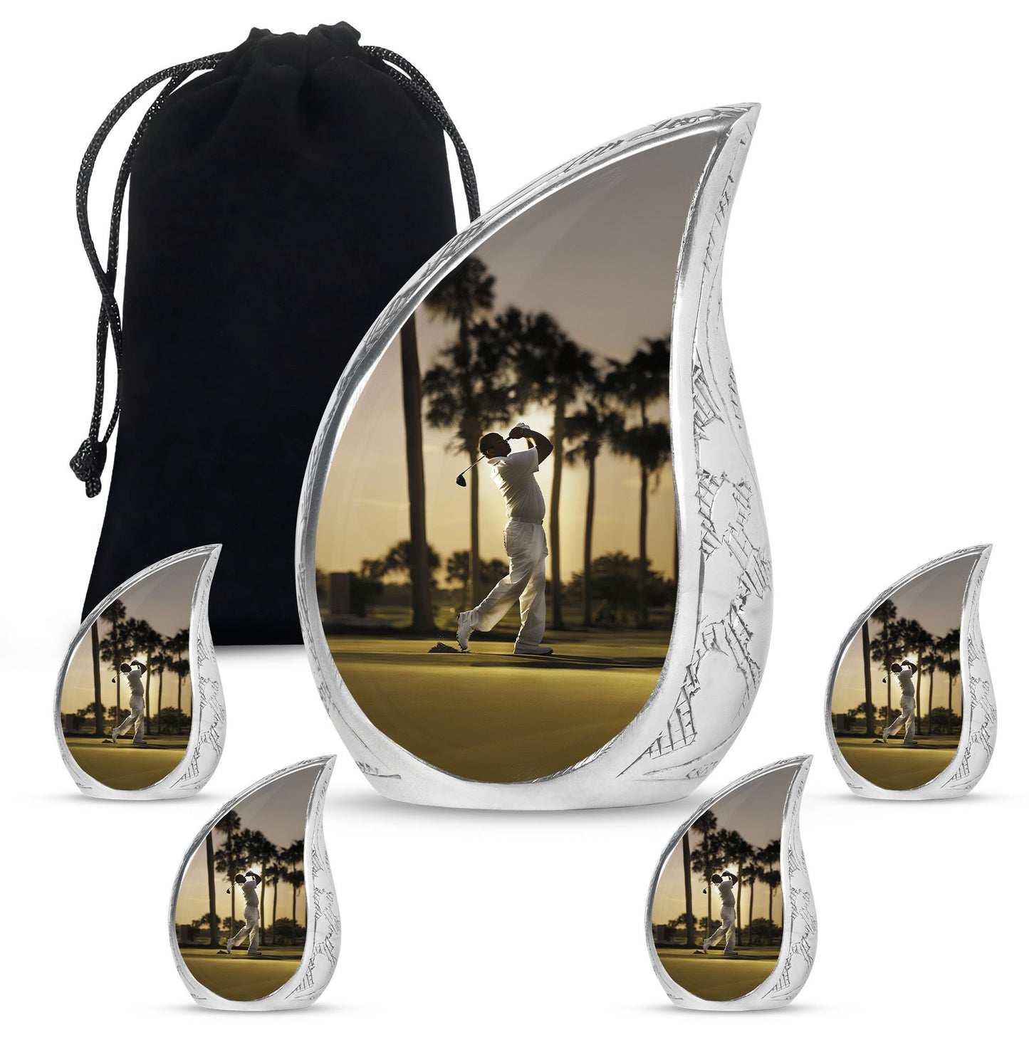 Personalized Golf Cremation Urn for Mom - 10-inch, 200 cu in - Yatskia