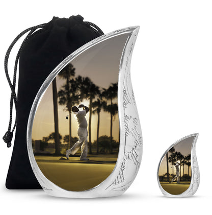 Personalized Golf Cremation Urn for Mom - 10-inch, 200 cu in - Yatskia