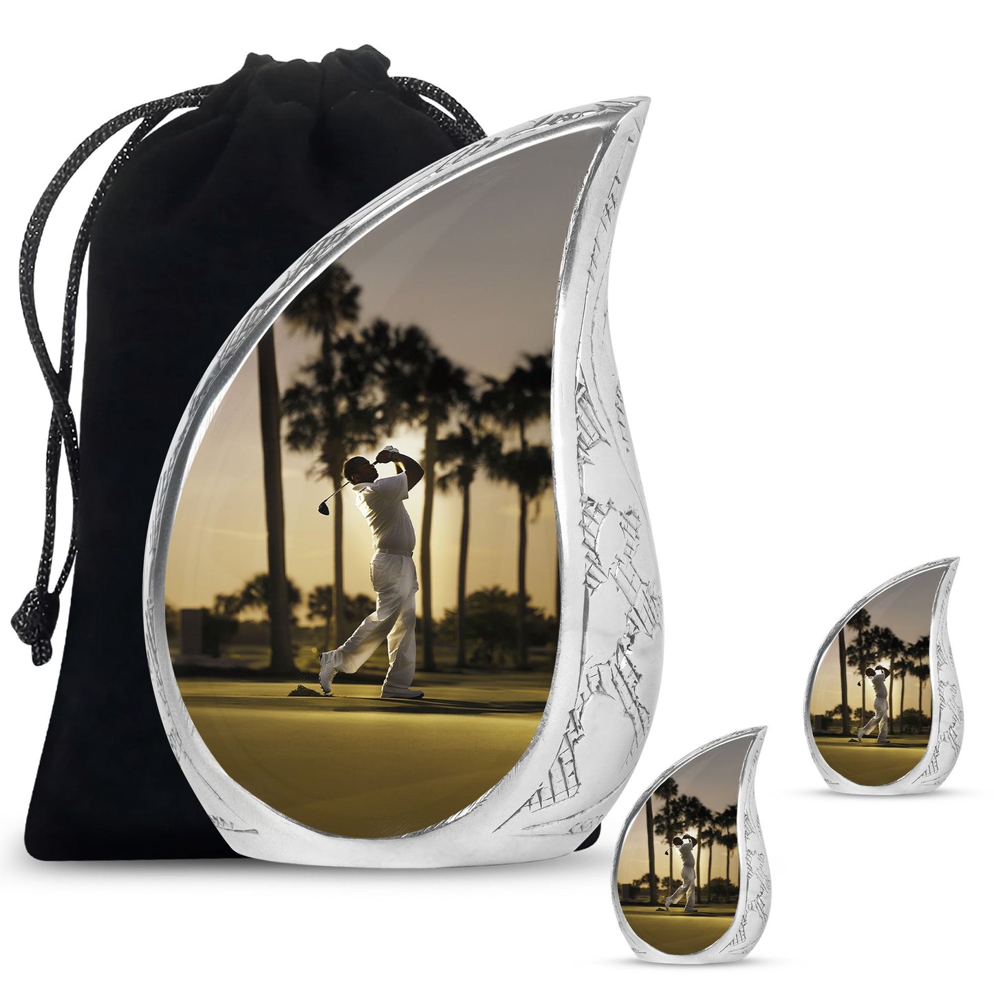 Personalized Golf Cremation Urn for Mom - 10-inch, 200 cu in - Yatskia