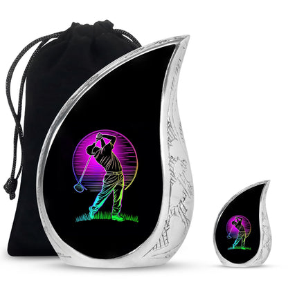 Personalized Golf Cremation Urn for Adult - 10-inch, 200 cu in - Yatskia