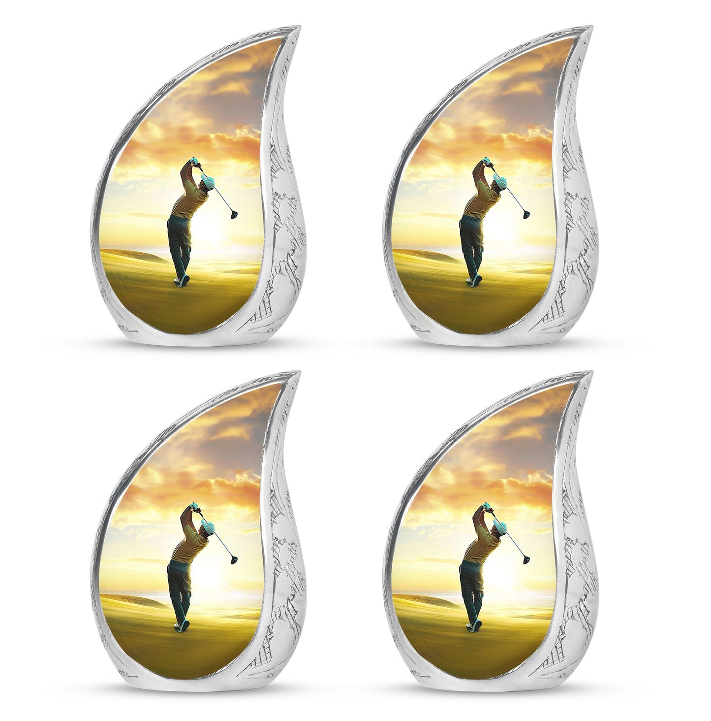 Personalized Golf Memorial Urn for Human Ashes - 10-inch, 200 cu in - Yatskia
