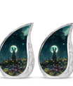 White Bunny Moon Small Urns For Ashes Large Funeral, Ashes Urn