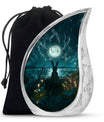 White Bunny Moon Funeral Urn For Adults Funeral, Ashes Urn For Ashes