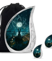 White Bunny Moon Funeral Urn For Adults Funeral, Ashes Urn For Ashes
