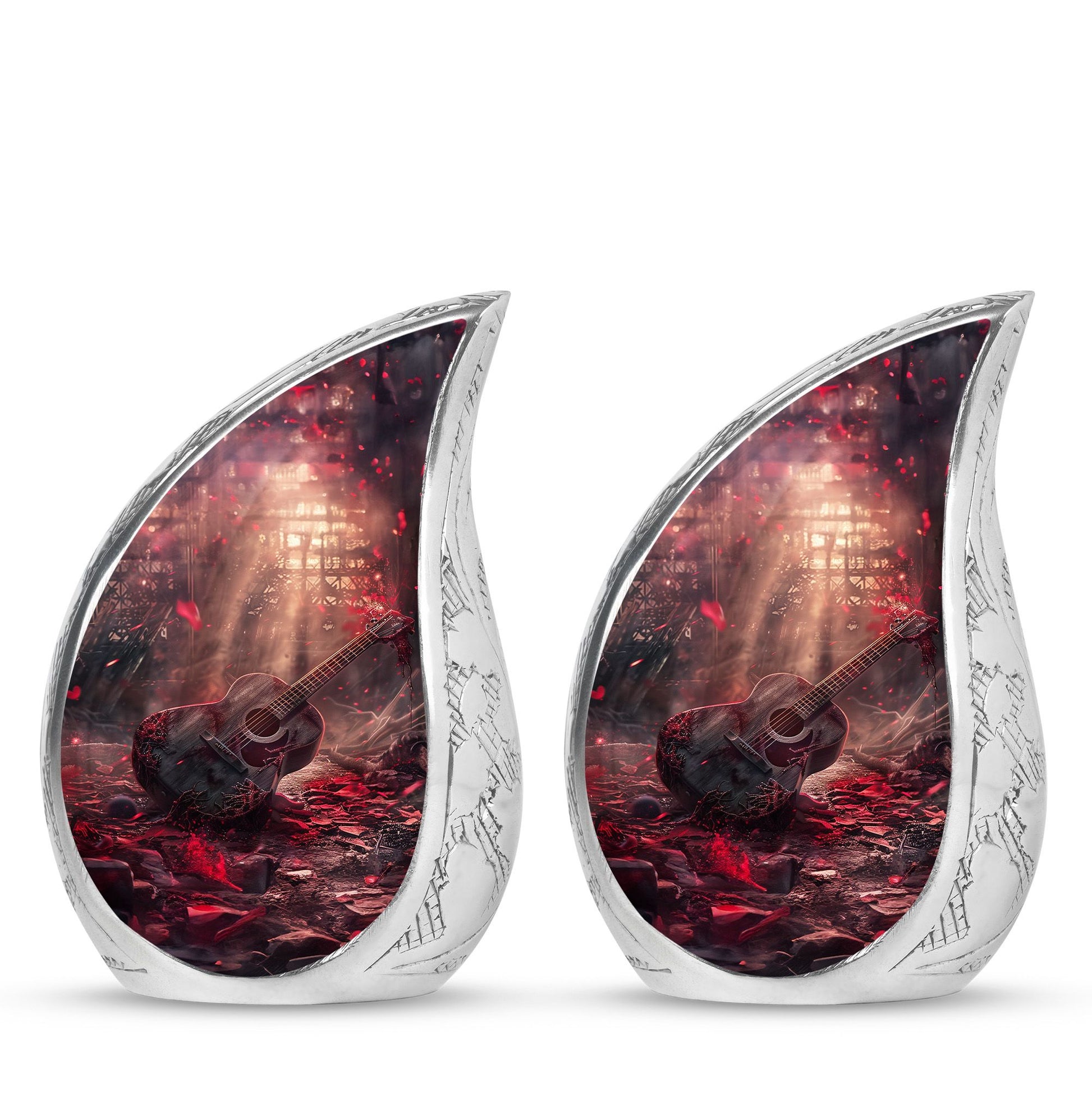 Guitar Cremation Urns For Large Human Ashes - Funeral Urns For Men