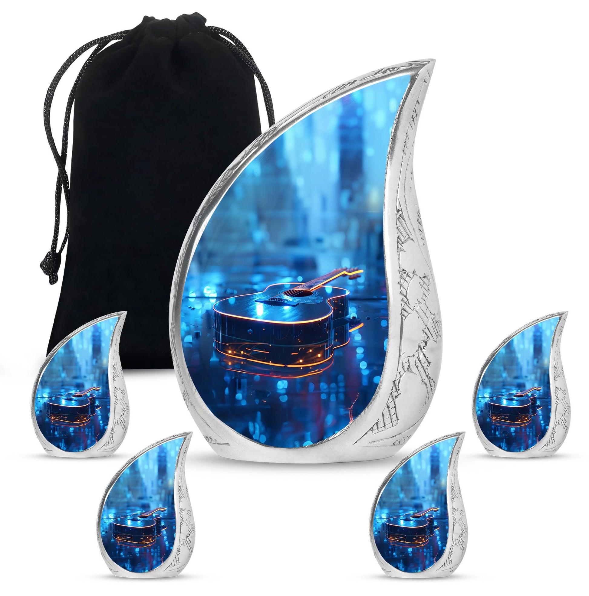 Guitar Urns For Human Ashes Medium Size Funeral, Ashes Memorial Urn