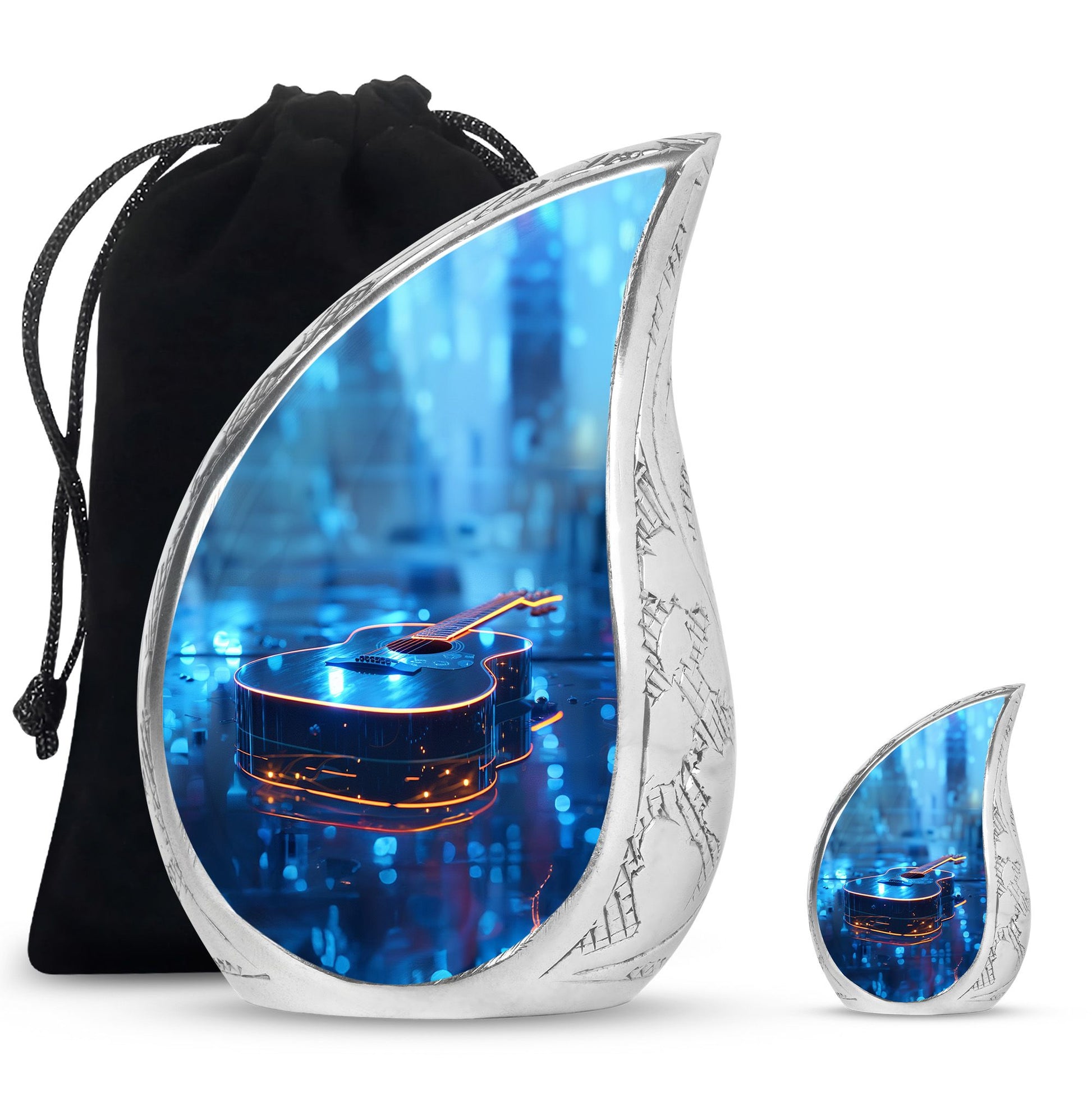 Guitar Urns For Human Ashes Medium Size Funeral, Ashes Memorial Urn