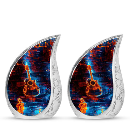 Personalized Guitar Cremation Urn for Human Ashes - 10-inch, 200 cu in - Yatskia