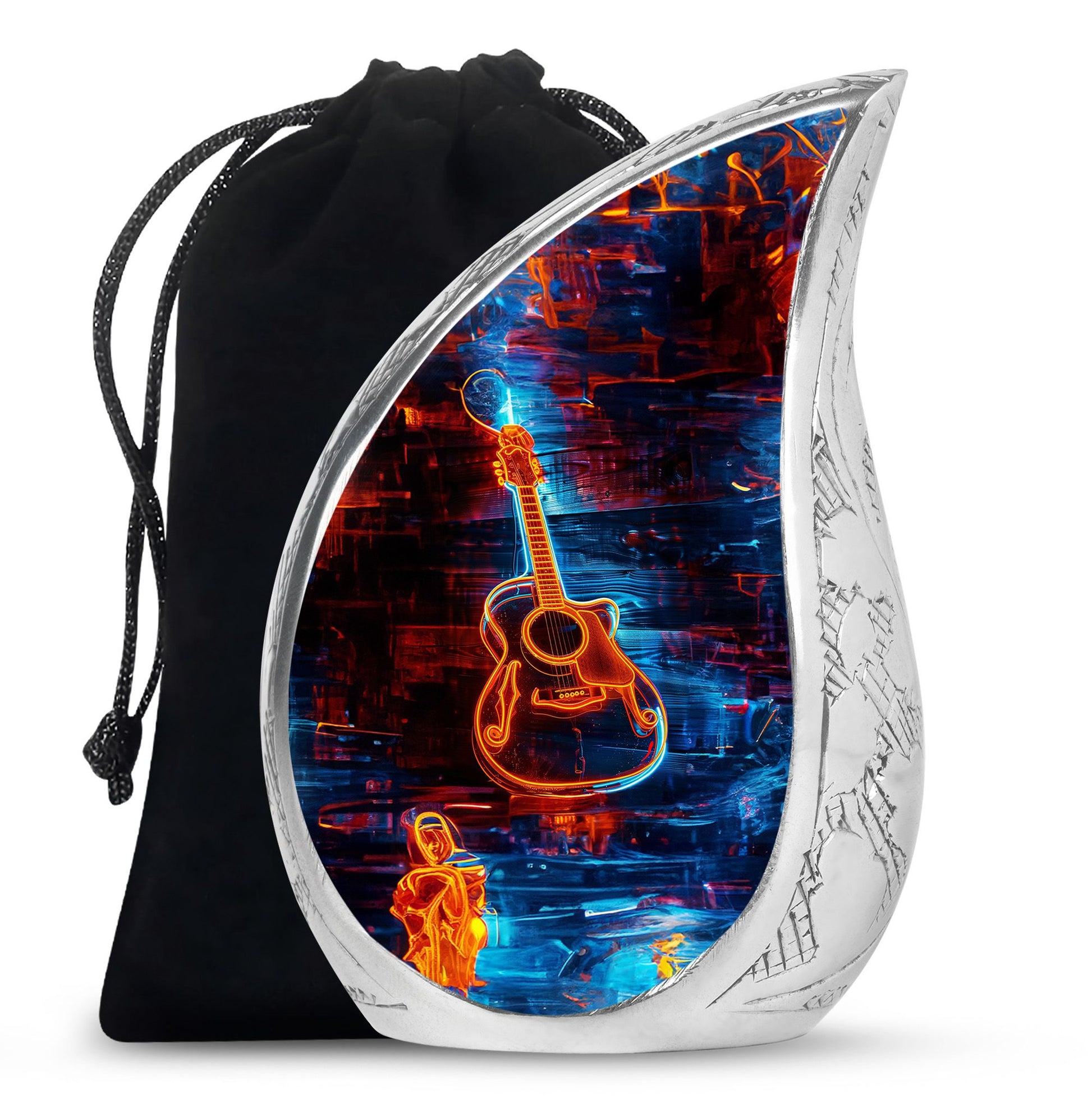 Guitar Urns For Human Ashes Adult Man Large Funeral, Ashes Urn