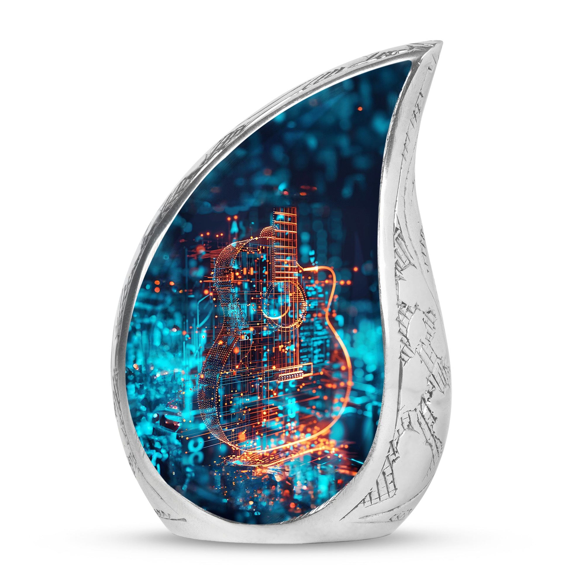 Guitar Urn For Human Ashes Keepsake Funeral, Ashes Cremation Urn