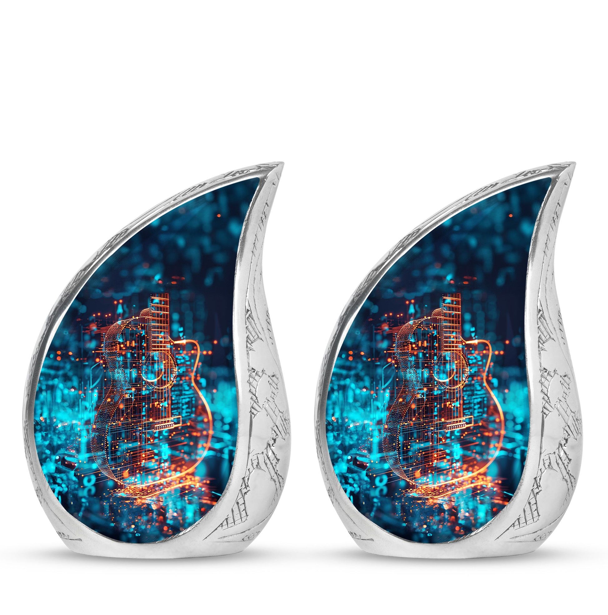 Guitar Urn For Human Ashes Keepsake Funeral, Ashes Cremation Urn