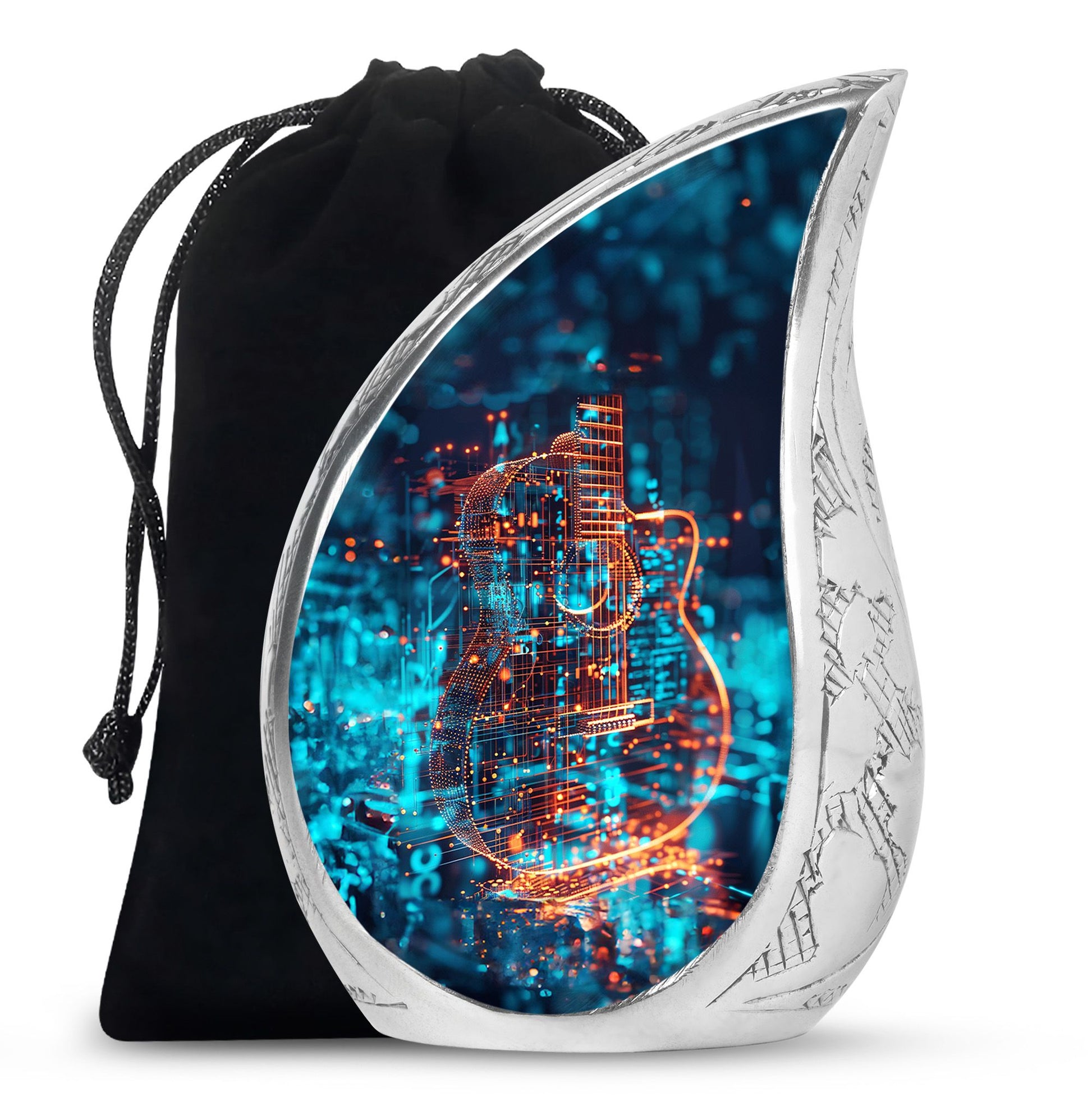 Guitar Urn For Human Ashes Keepsake Funeral, Ashes Cremation Urn