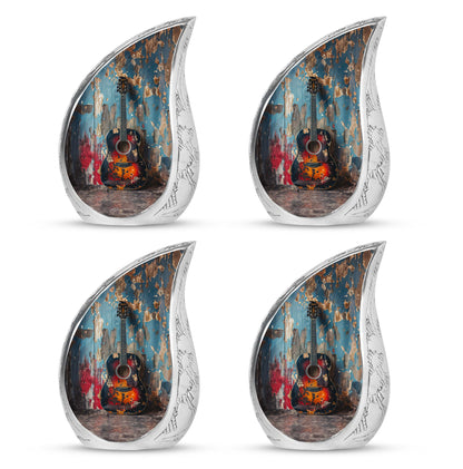 Personalized Guitar Keepsake Urn for Human Ashes - 10-inch, 200 cu in - Yatskia