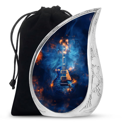 Personalized Guitar Memorial Urn for Human Ashes - 10-inch, 200 cu in - Yatskia