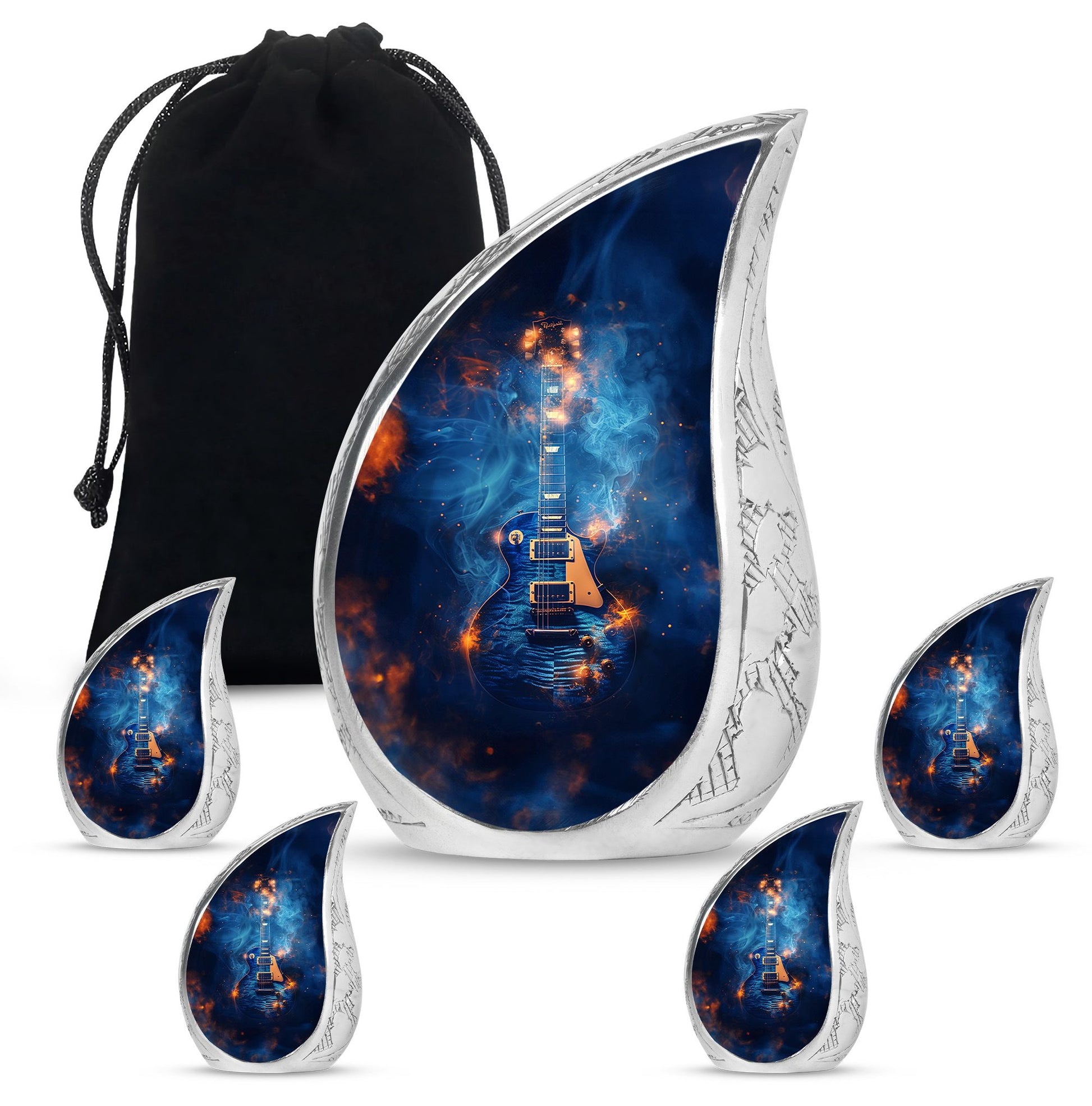 Guitar Urn For Ashes Funeral, Ashes Memorial Urn