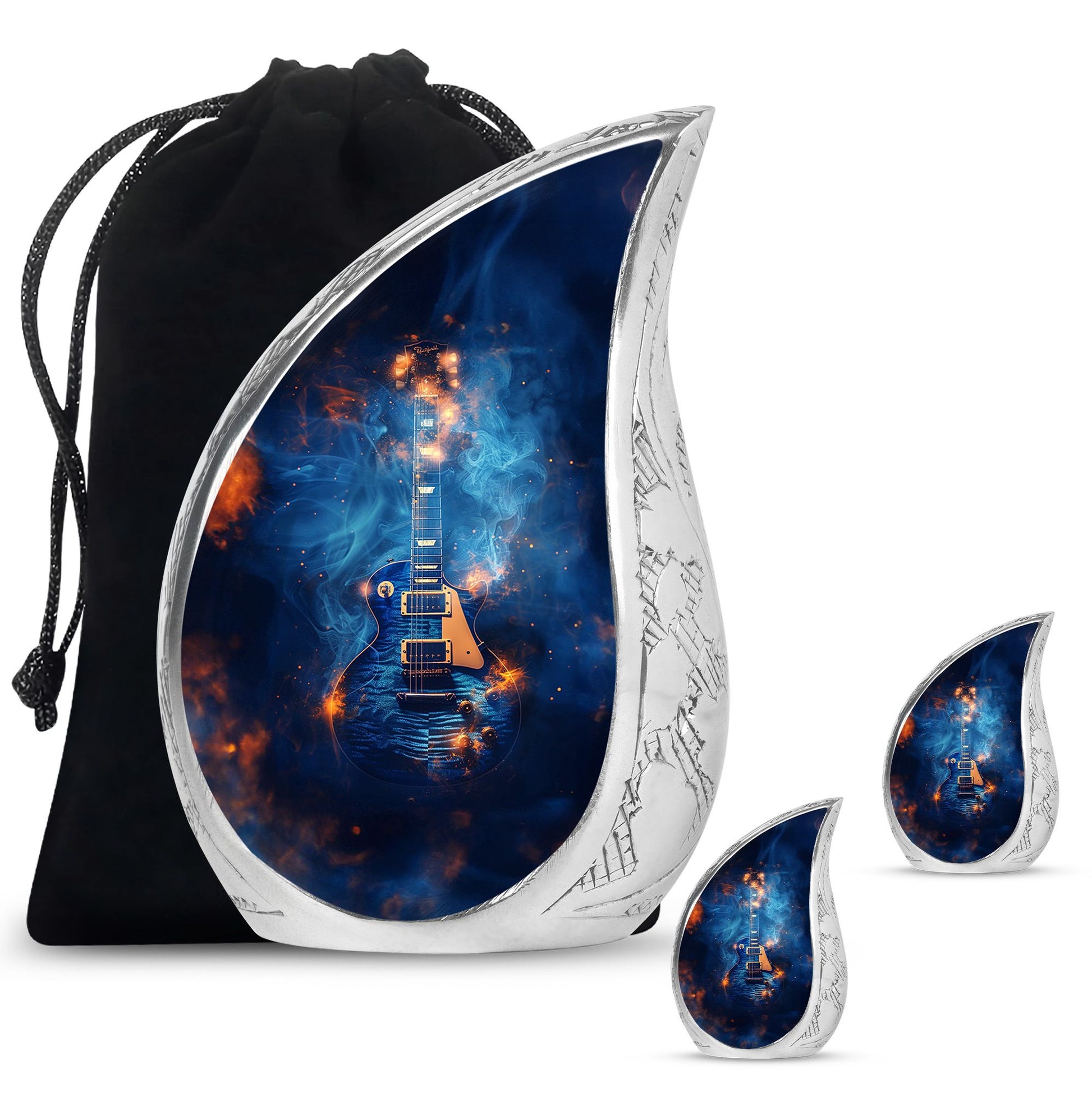 Guitar Urn For Ashes Funeral, Ashes Memorial Urn