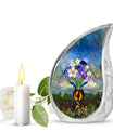 Stained Glass Urns For Human Ashes Large Funeral, Ashes Urn For Ashes