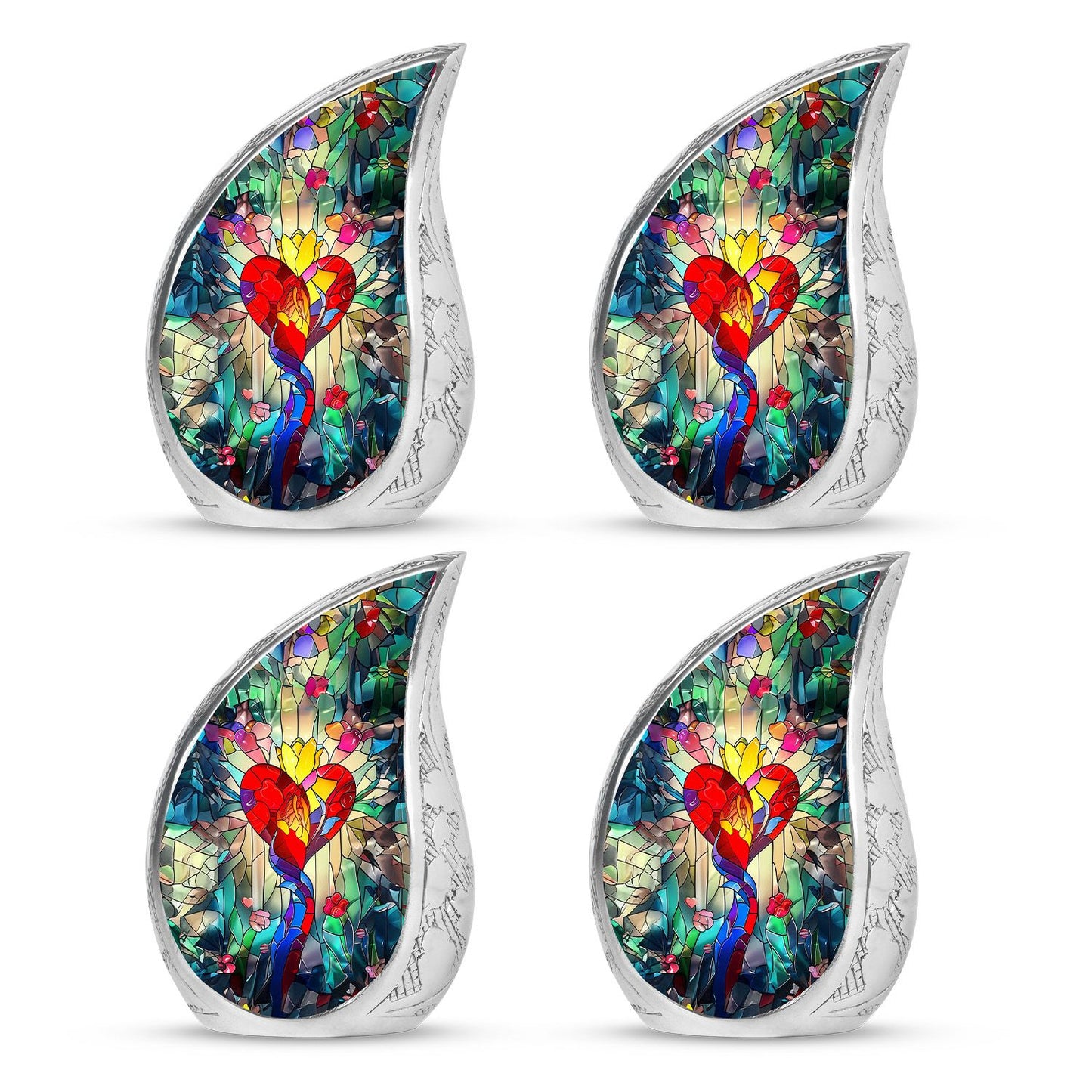 Glass Artistic Cremation Urn for Men - 10-inch, 200 cu in - Yatskia