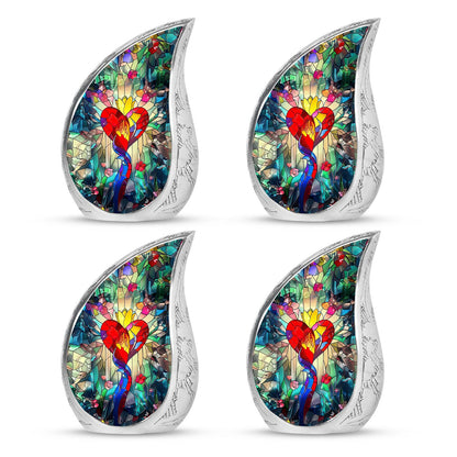 Glass Artistic Cremation Urn for Men - 10-inch, 200 cu in - Yatskia
