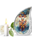 Stained Glass Cremation Urns Large & Small Combo - Funeral Urns For Man