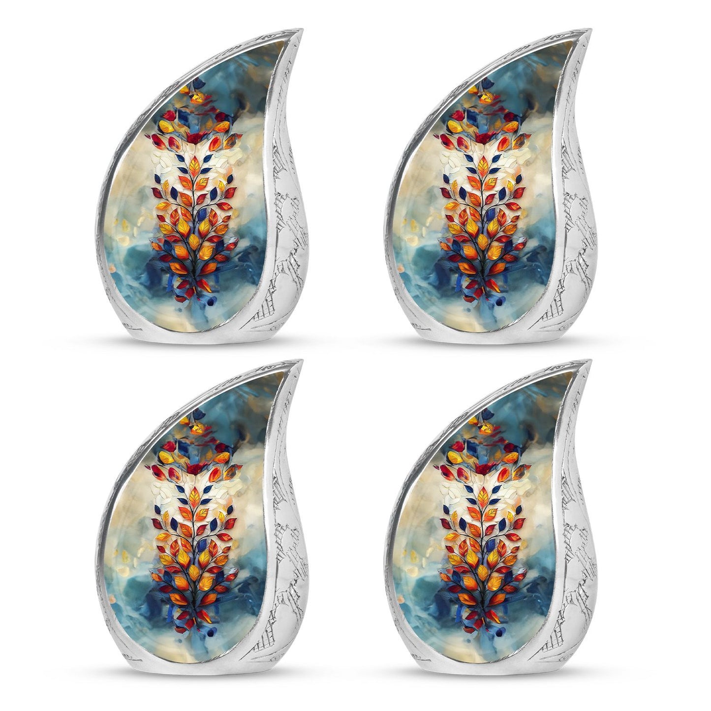 Glass Artistic Keepsake Urn for Human Ashes - 10-inch, 200 cu in - Yatskia