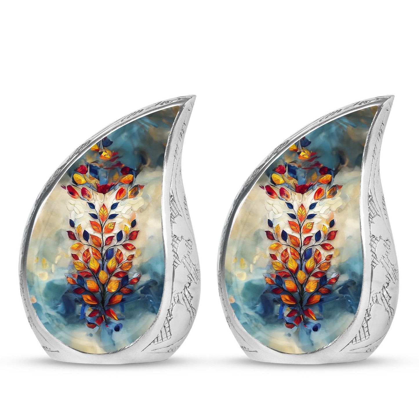 Glass Artistic Keepsake Urn for Human Ashes - 10-inch, 200 cu in - Yatskia