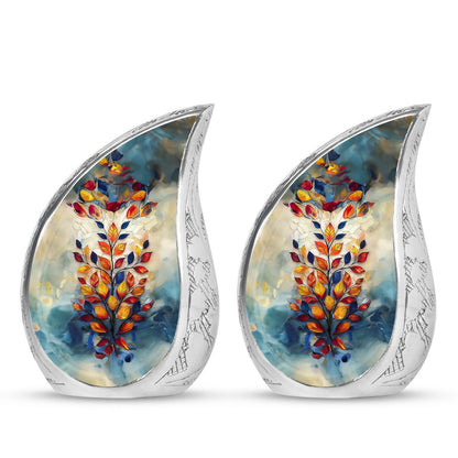 Glass Artistic Keepsake Urn for Human Ashes - 10-inch, 200 cu in - Yatskia