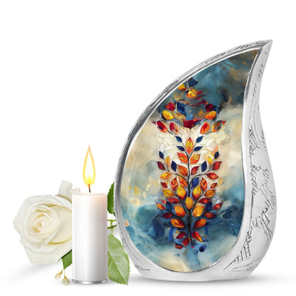 Glass Artistic Keepsake Urn for Human Ashes - 10-inch, 200 cu in - Yatskia