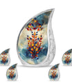 Stained Glass Cremation Urns Large & Small Combo - Funeral Urns For Man