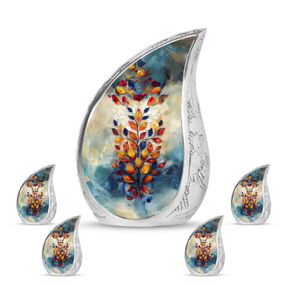 Glass Artistic Keepsake Urn for Human Ashes - 10-inch, 200 cu in - Yatskia