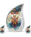 Stained Glass Cremation Urns Large & Small Combo - Funeral Urns For Man