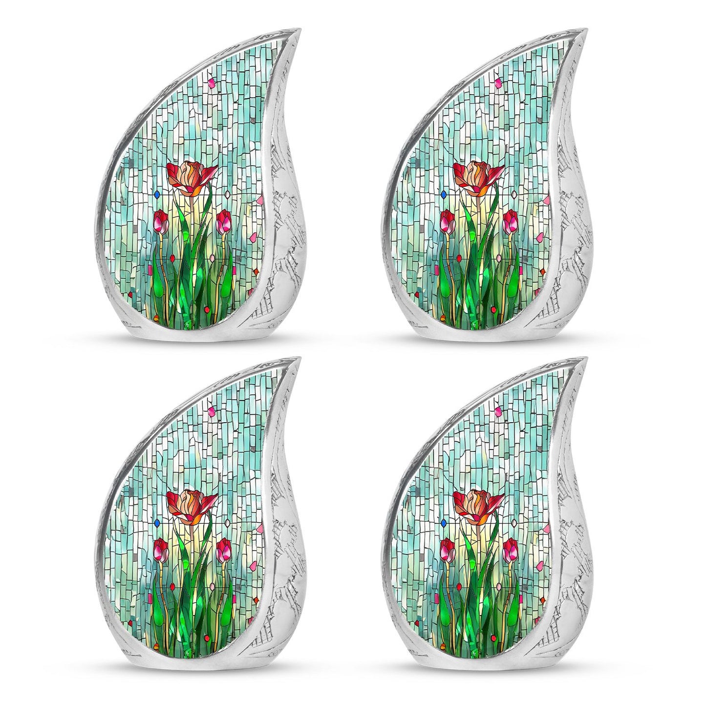 Glass Artistic Cremation Urn for Human Ashes - 10-inch, 200 cu in - Yatskia