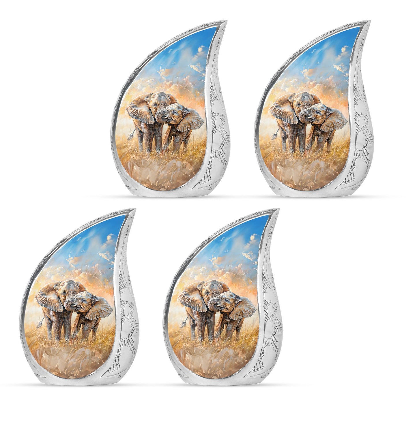 Personalized Elephant Cremation Urn for Men & Women - 10-inch, 200 cu in - Yatskia