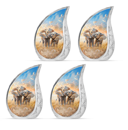 Personalized Elephant Cremation Urn for Men & Women - 10-inch, 200 cu in - Yatskia