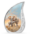 Elephant Family Cremation Urns For Men Funeral, Ashes Cremation Urn