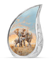 Elephant Family Cremation Urns For Men Funeral, Ashes Cremation Urn